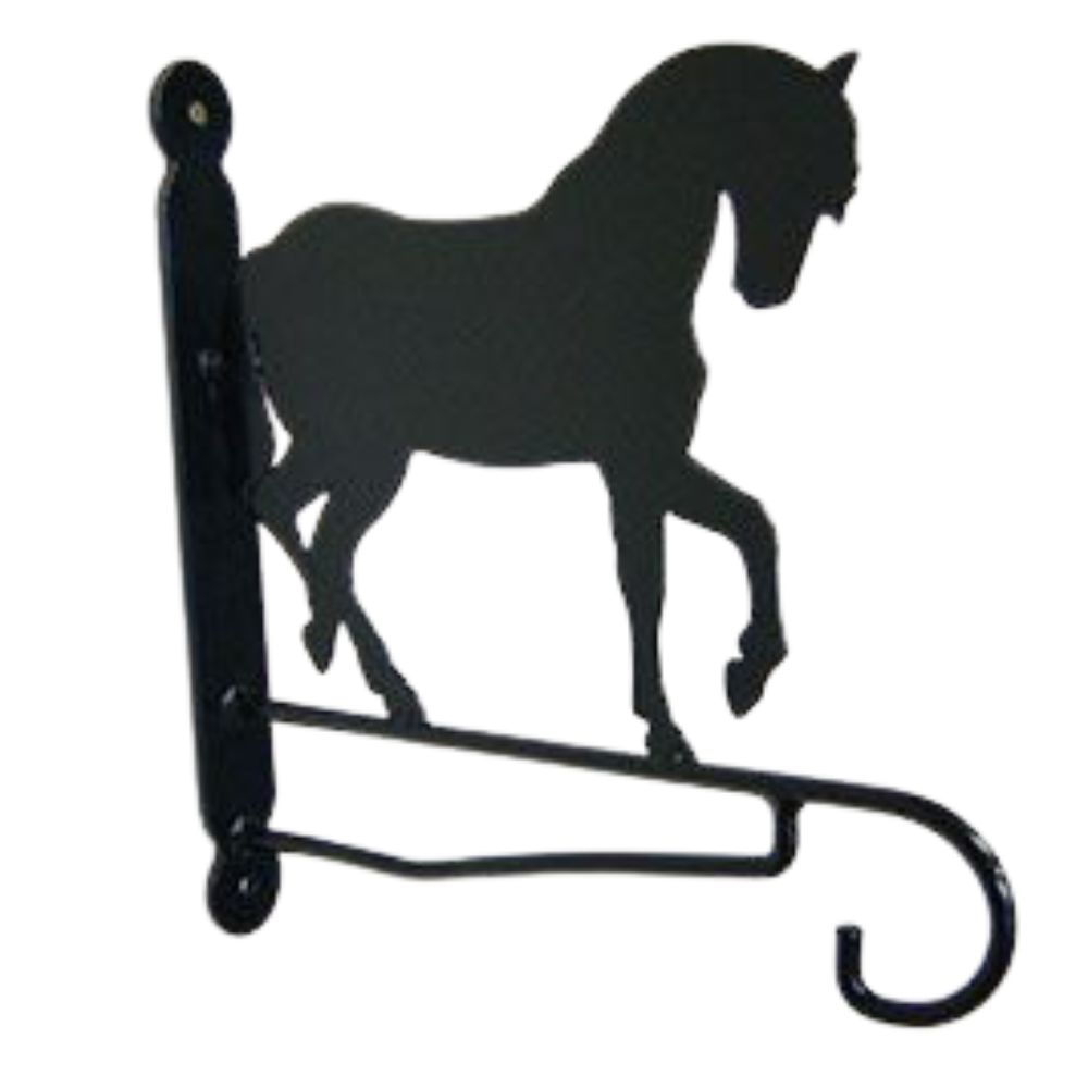 Hanging basket brackets: Horse feature hanging basket bracket